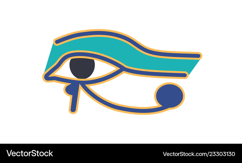 Eye of horus or wadjet ancient egyptian Eye of horus or wadjet ancient egyptian vector image
