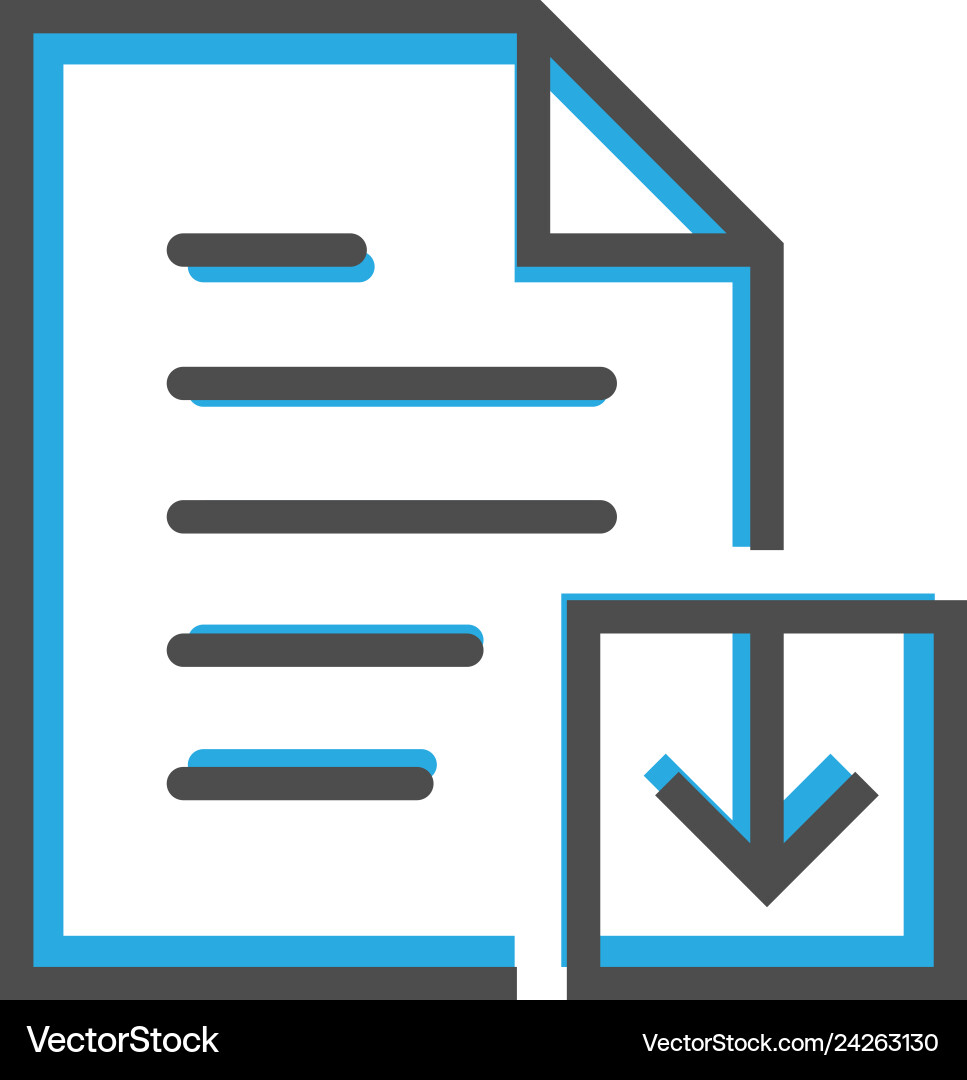 File icon design interaction line Vector Image