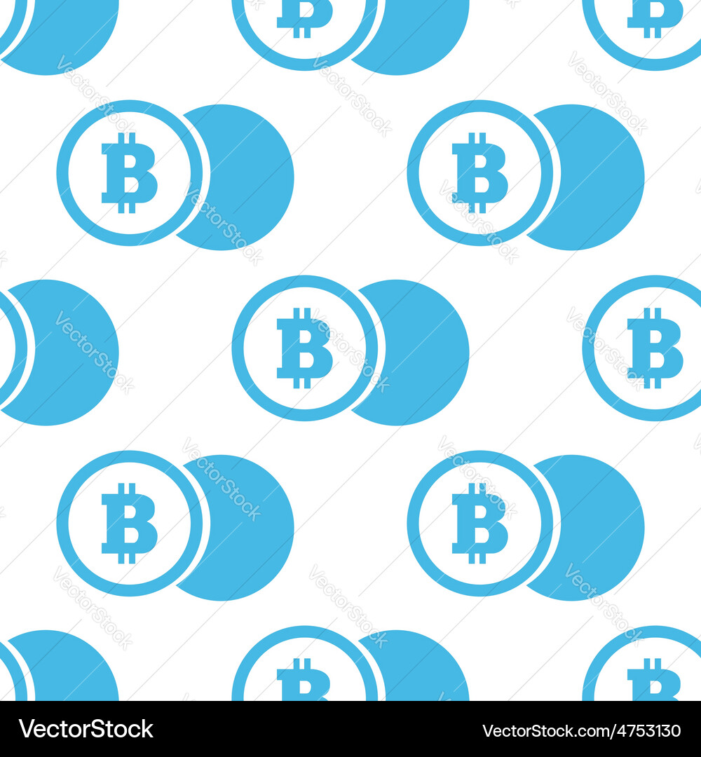 Flat bitcoin coin pattern Vector Image