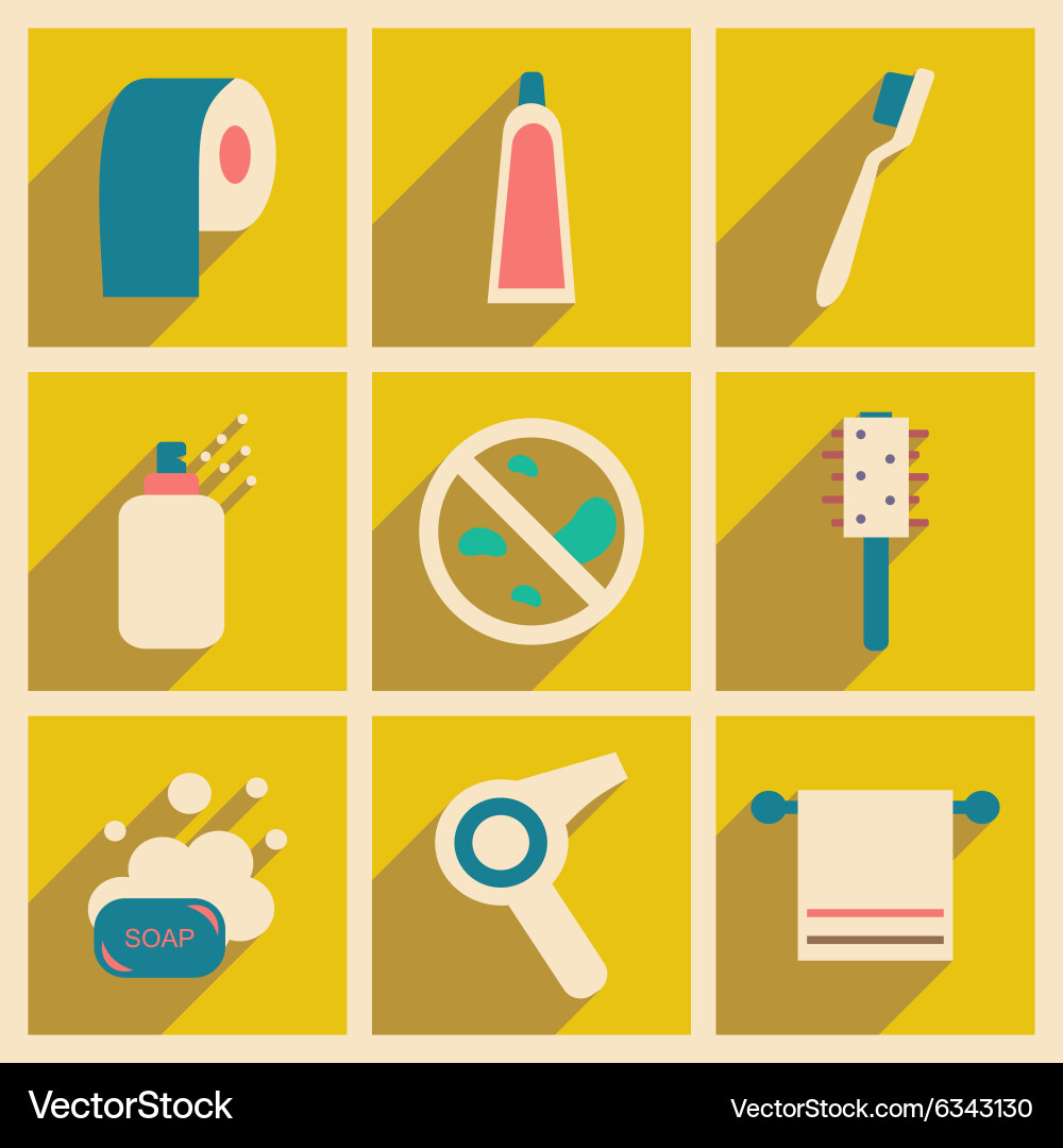 Flat with shadow concept and mobile application vector image