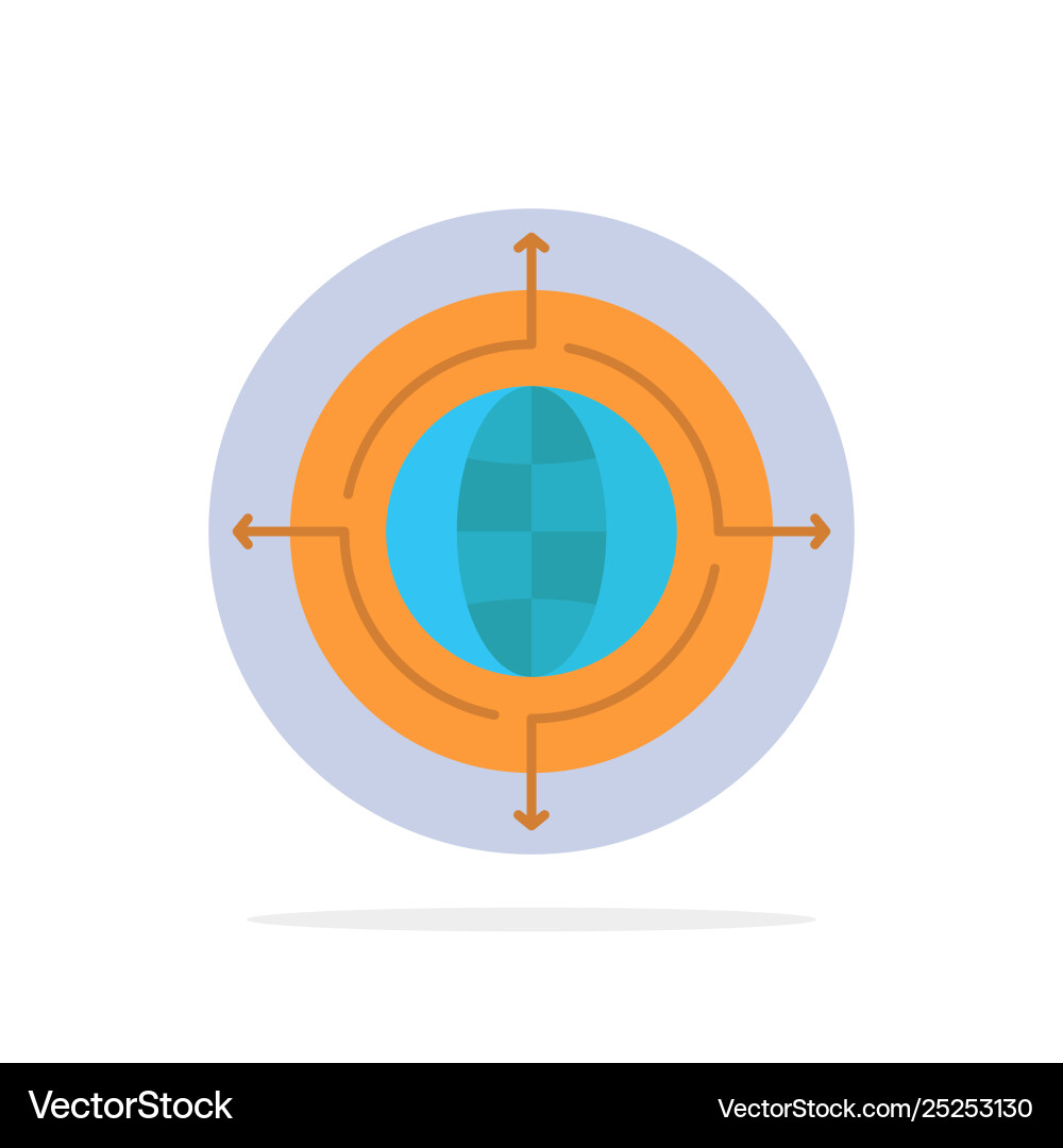 Globe focus target connected abstract circle Globe focus target connected abstract circle vector image