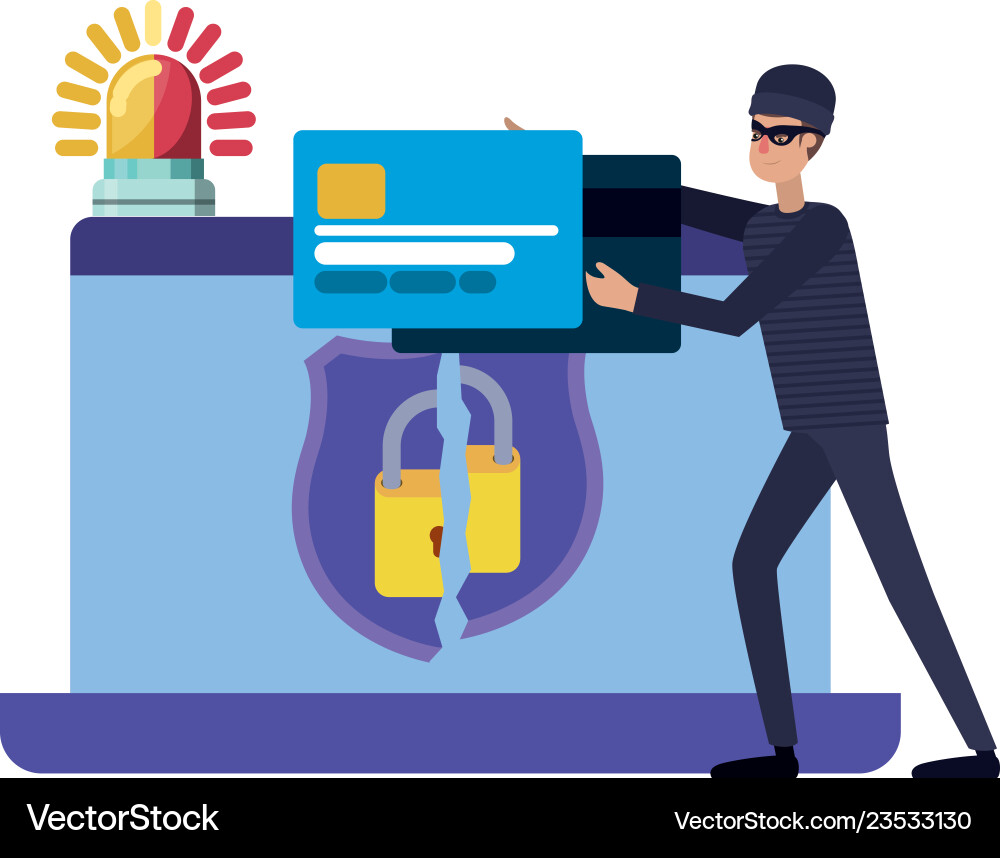 Hacker stealing information avatar character Vector Image