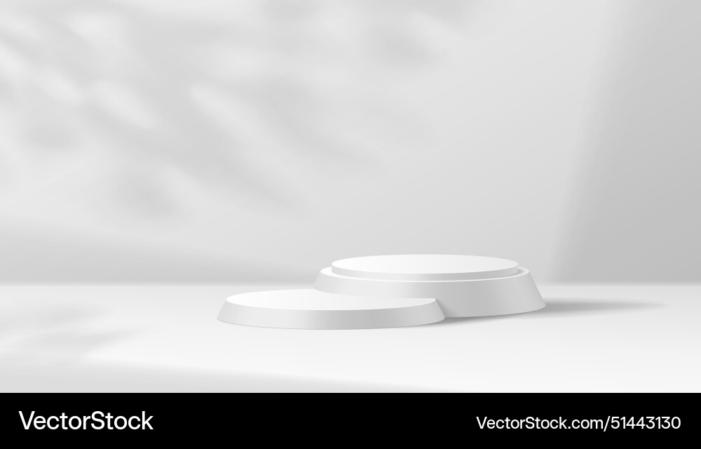 Mockup-Stufe mit Palmschatten realistisch Mockup-Stufe mit Palmschatten realistisch vektorbild