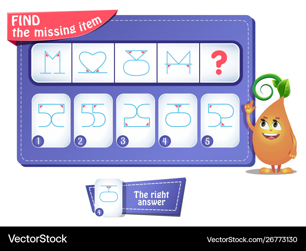 Number Sequence Puzzle - IQ Game vector image