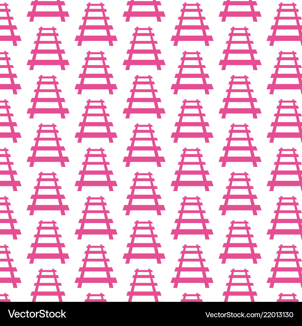 Pattern background railway track icon vector image