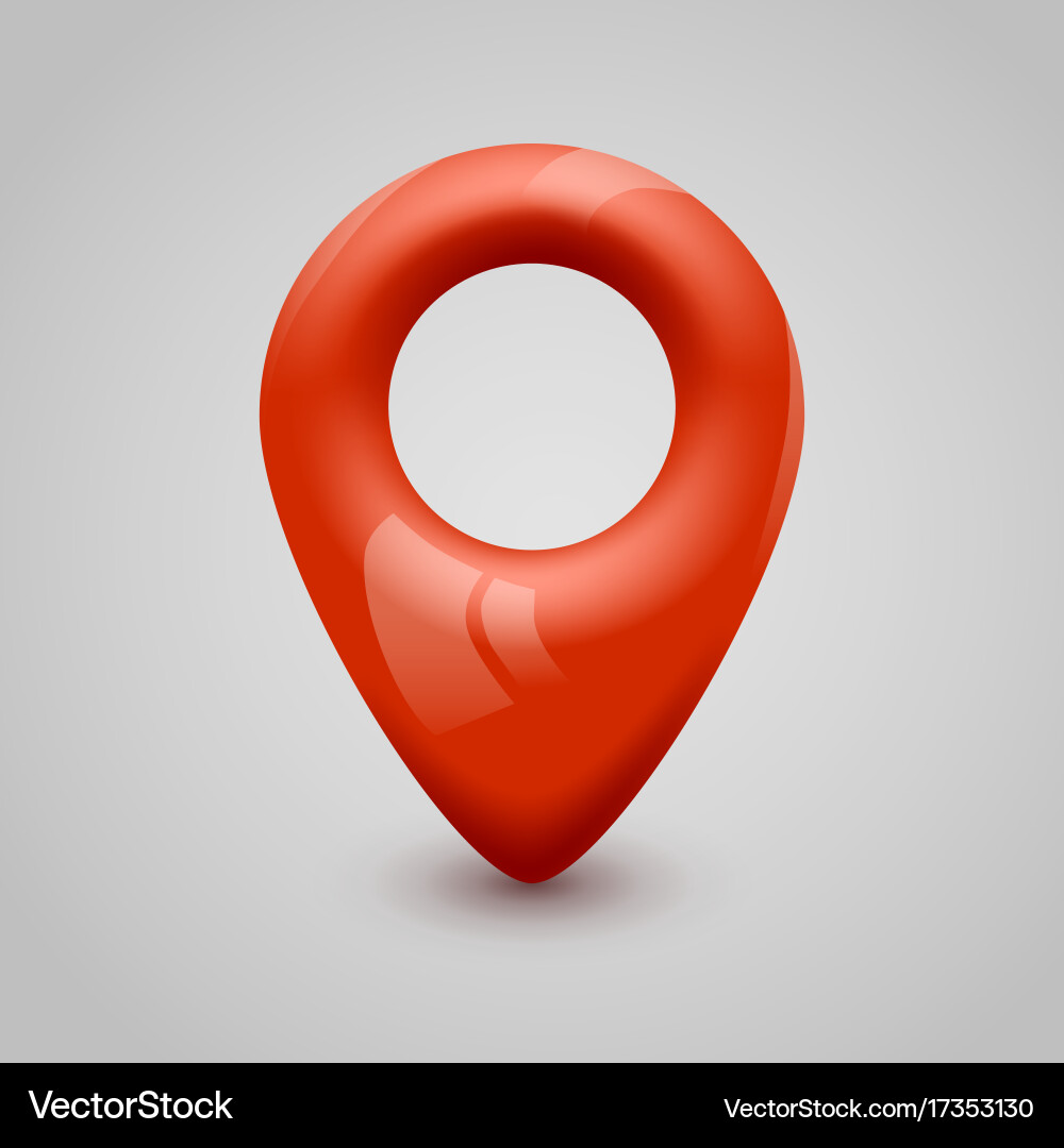 Red Map Pointer Icon vector image