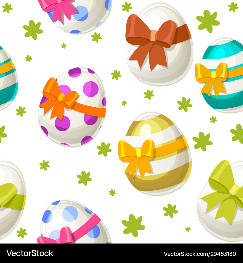 Seamless textured pattern different eggs Seamless textured pattern different eggs vector image