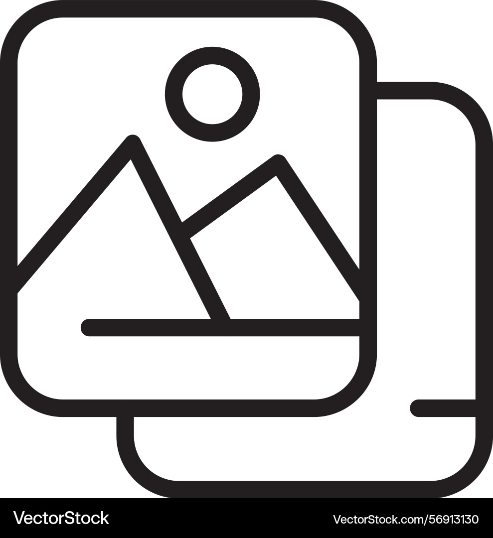 Snapshot linear style icon design vector image