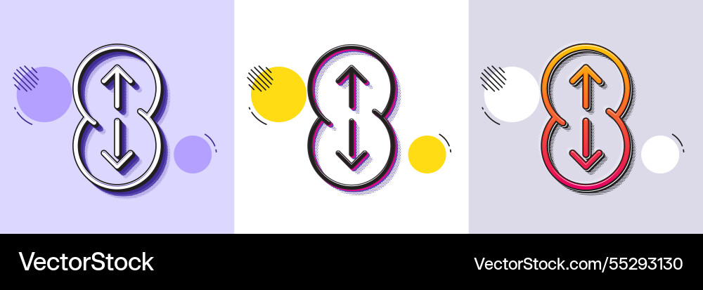 Swipe up line icon scrolling arrow sign landing Swipe up line icon scrolling arrow sign landing vector image
