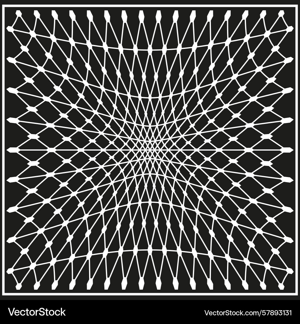 Concentric grid pattern radial line texture Vector Image