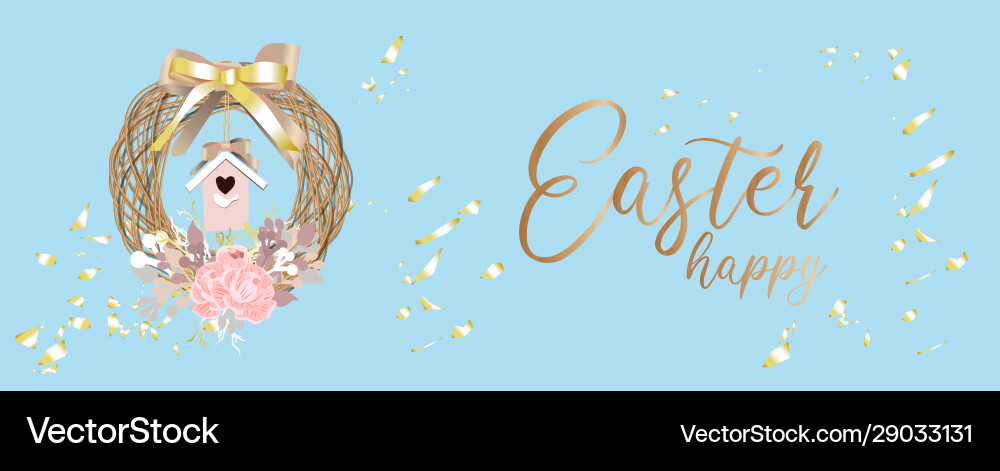 Easter banner advertising poster spring Easter banner advertising poster spring vector image