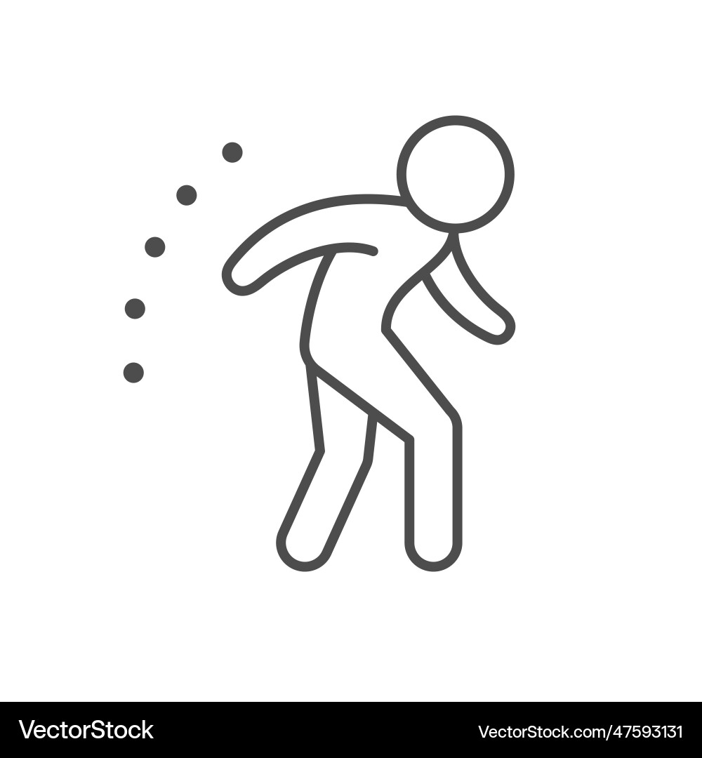 Incorrect walking line outline icon vector image