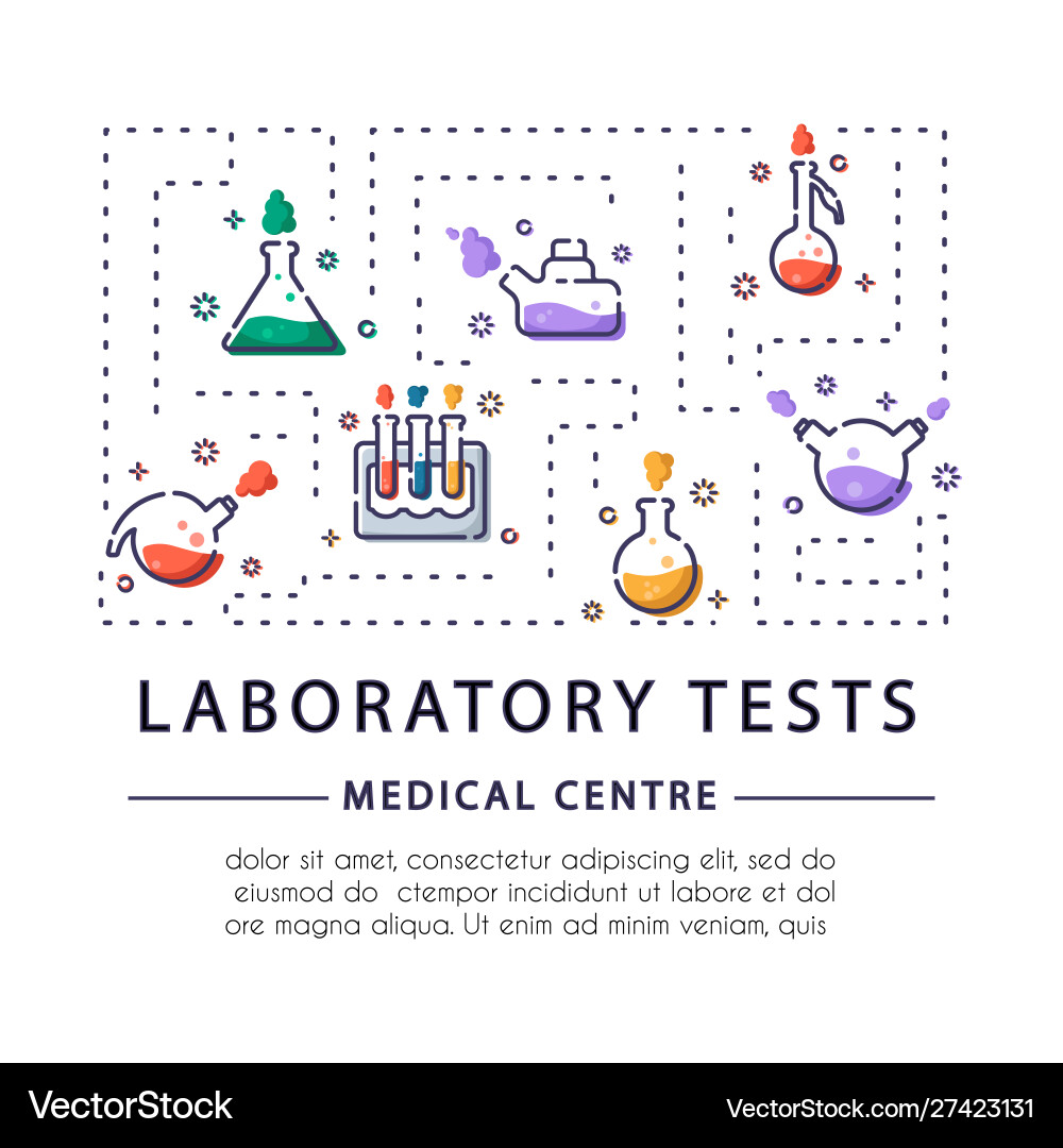Laboratory flasks icon set Vector Image