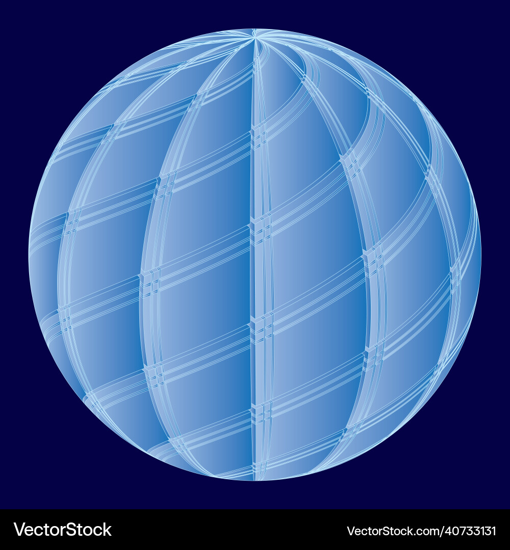 Sphere with gradient abstract pattern along Sphere with gradient abstract pattern along vector image
