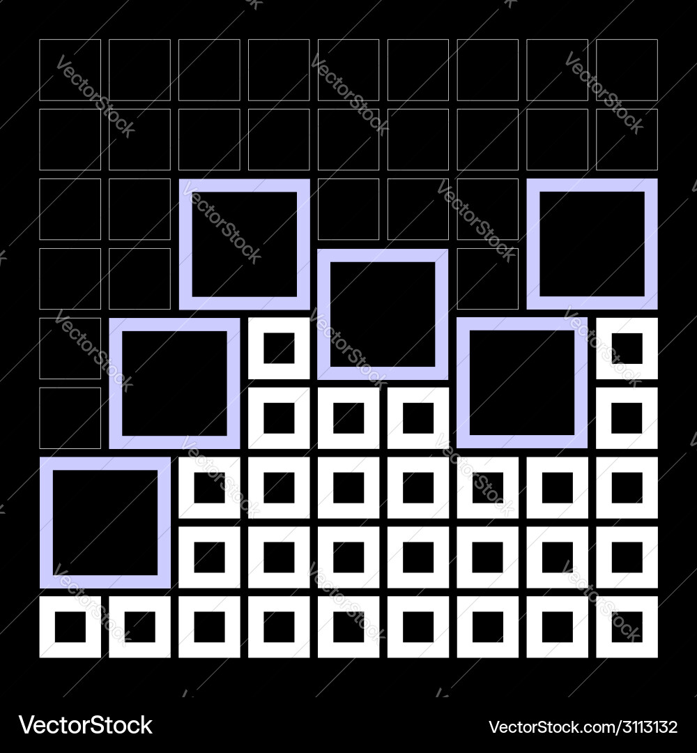 Abstract composition with squares vector image