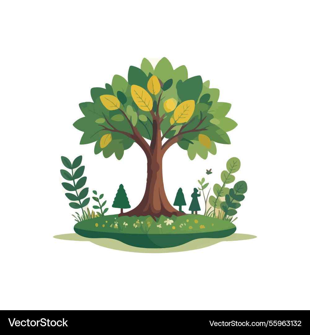 Ai-generated a large tree Vector Image