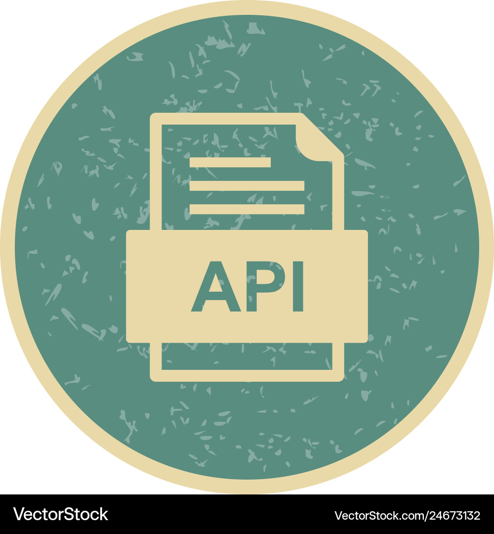 Api file document icon vector image
