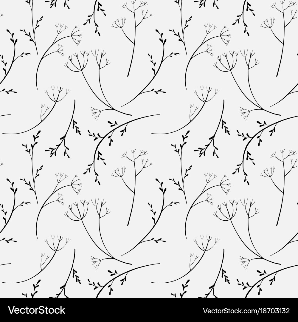 Botanical Twig Pattern vector image