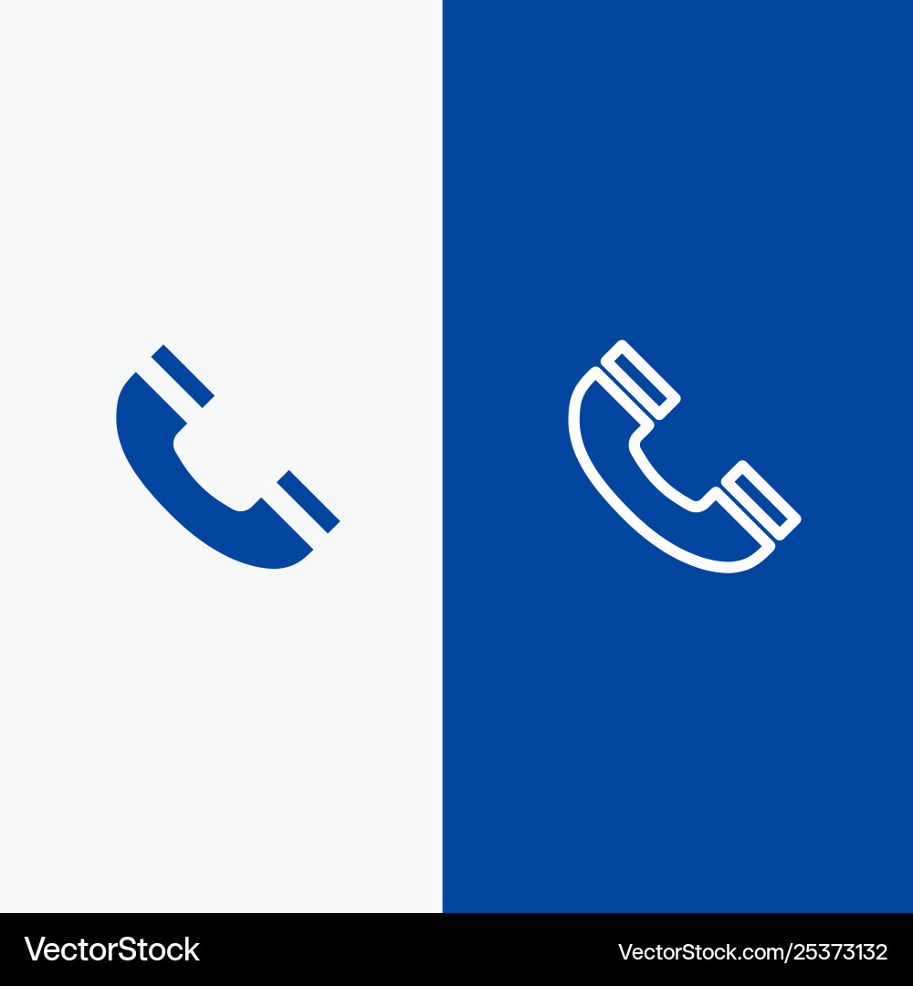 Call interface phone ui line and glyph solid icon Call interface phone ui line and glyph solid icon vector image