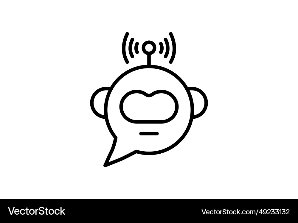 Chatbot icon related to device artificial Chatbot icon related to device artificial Vector Image