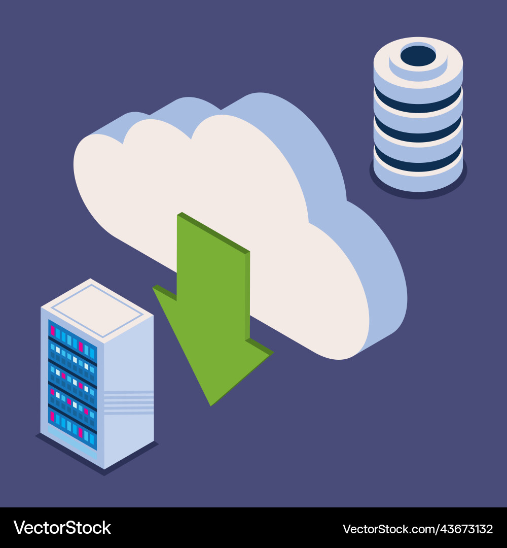 Cloud computing storage Vector Image