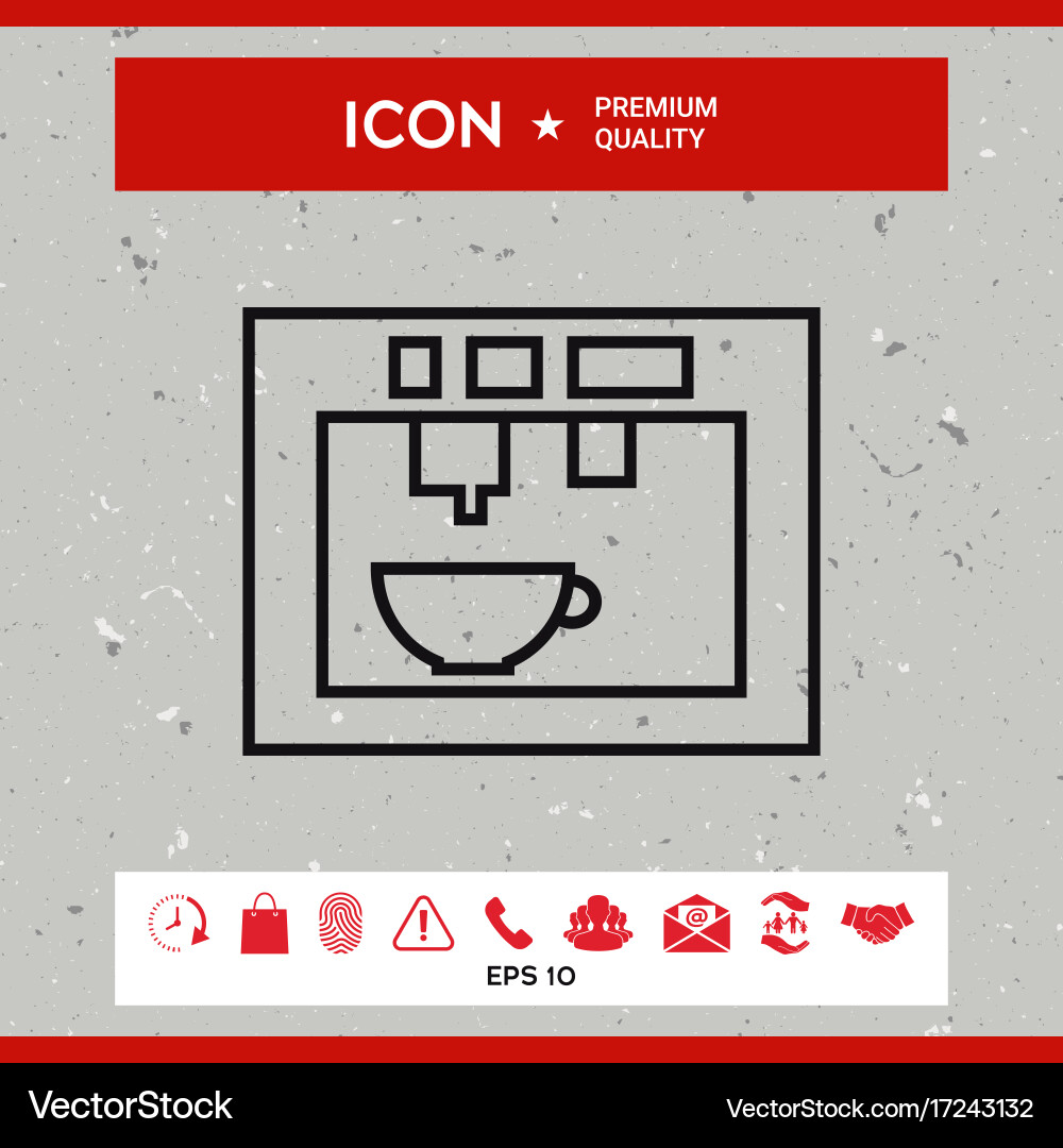 Coffee machine maker linear icon – Royalty-Free Vector | VectorStock