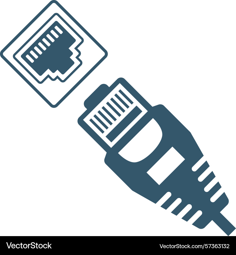 Computer port icon design Vector Image