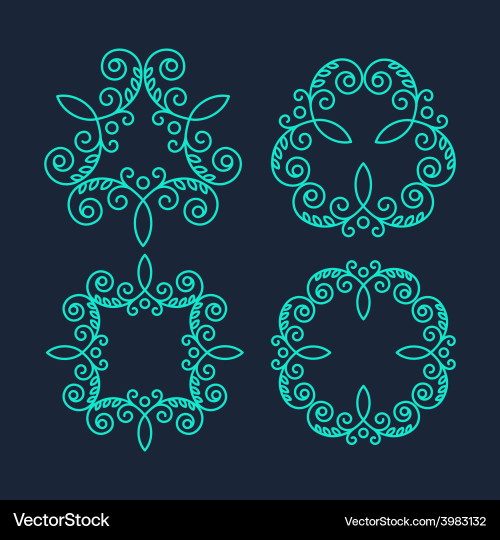 Elegant Monogram Scrolls vector image