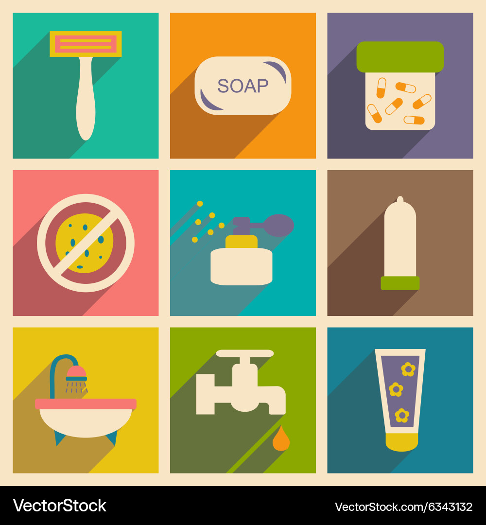 Flat with shadow concept and mobile application Vector Image