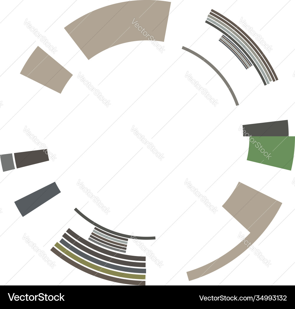 Geometric hud sc-fi gui ui circular elements Geometric hud sc-fi gui ui circular elements vector image
