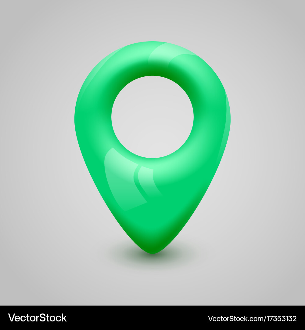 Green map pin pointer modern design Vector Image