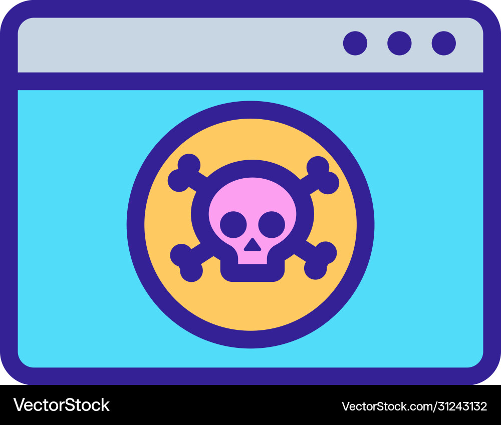 Hacking Data Folder Icon vector image