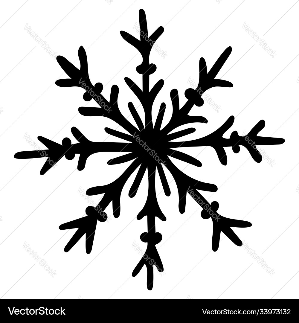 Isolated element snowflake Vector Image