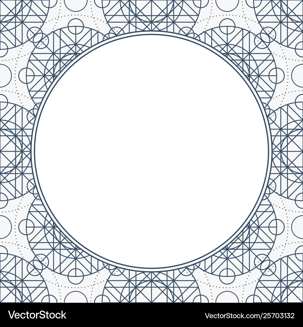 Linear geometry background with frame Linear geometry background with frame vector image