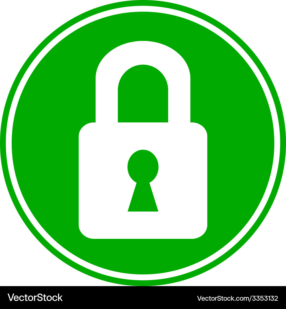Lock button Vector Image