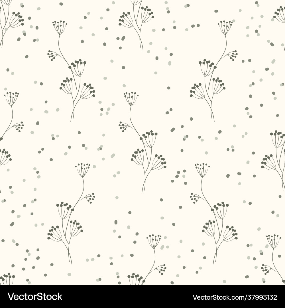 Retro Botanical Pattern vector image