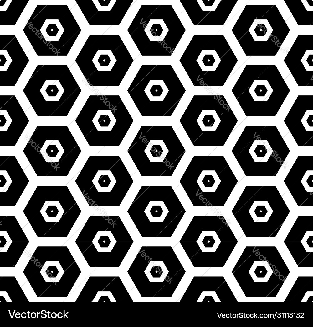 Seamless hexagons pattern vector image