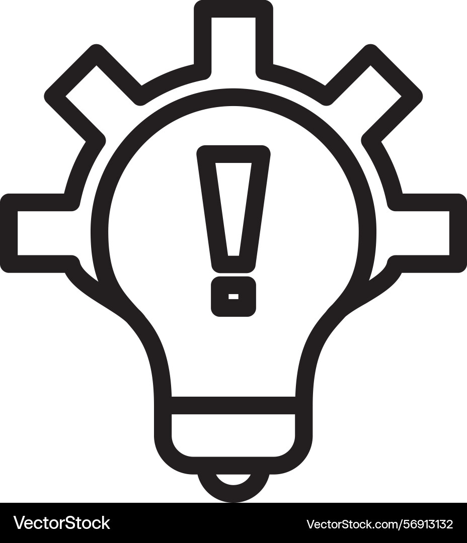 Solution linear style icon design vector image