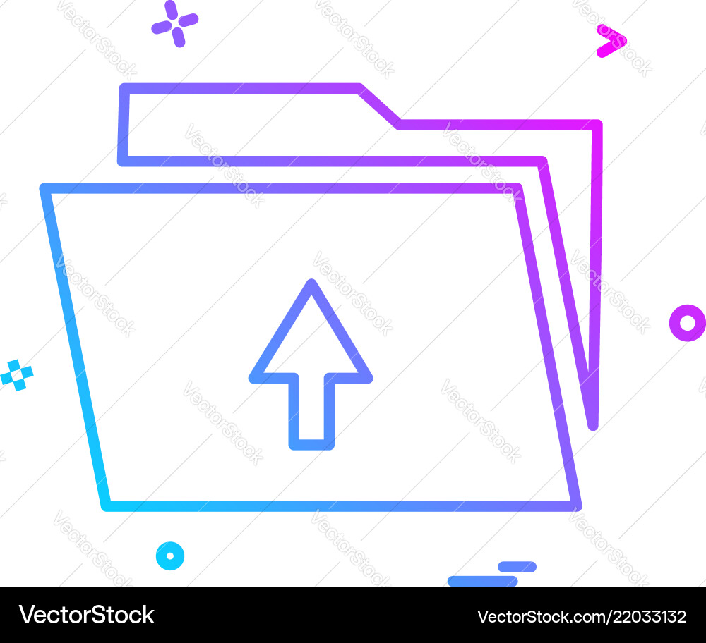 Upload folder icon Upload folder icon Vector Image