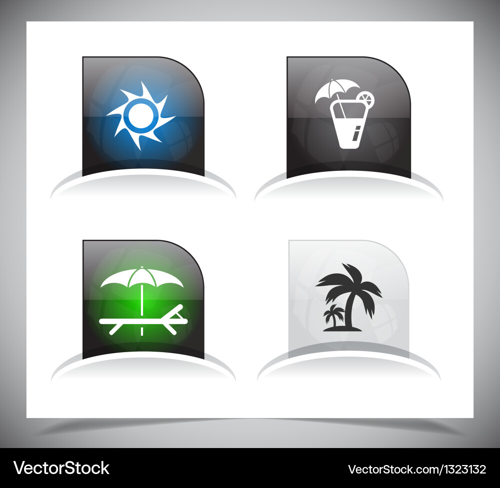 Web buttons pack vector image