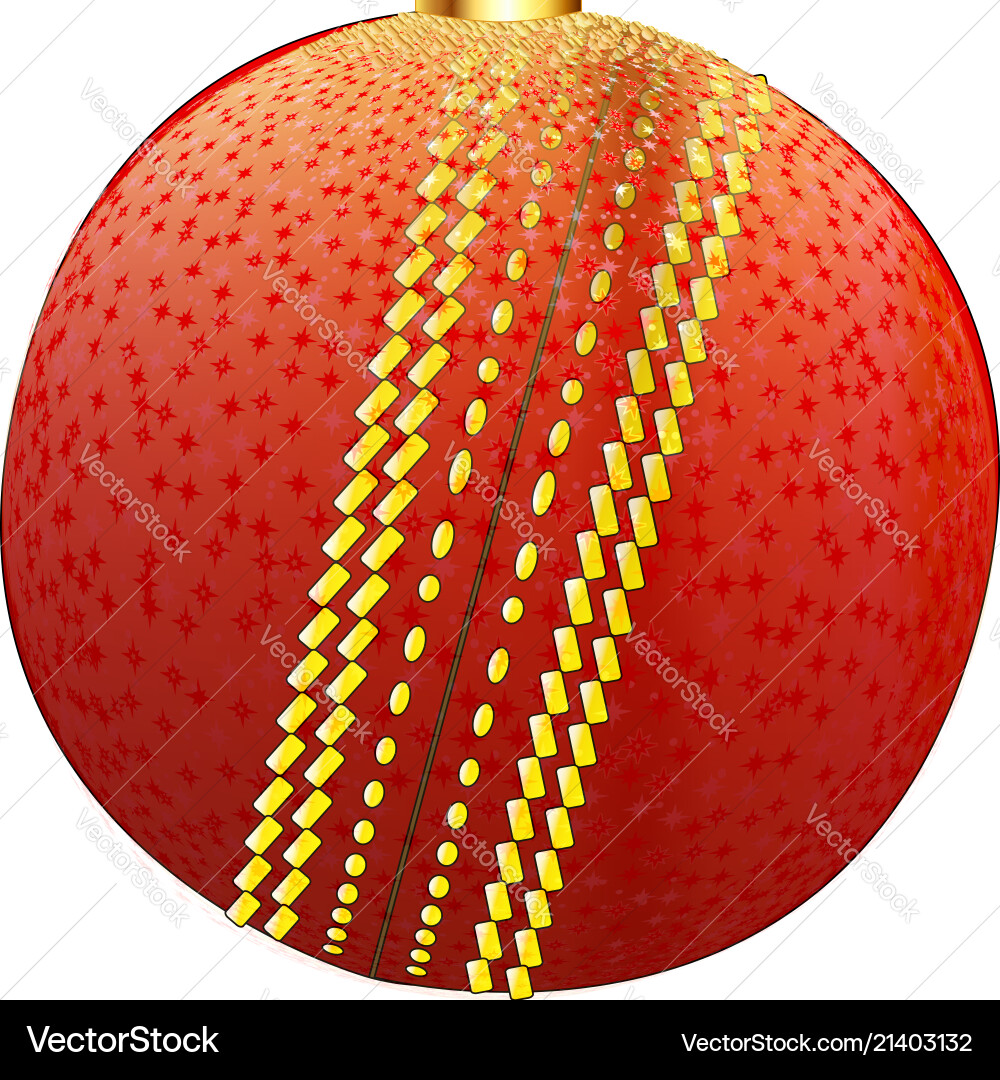 Weihnachtsdekoration Kricketball vektorbild
