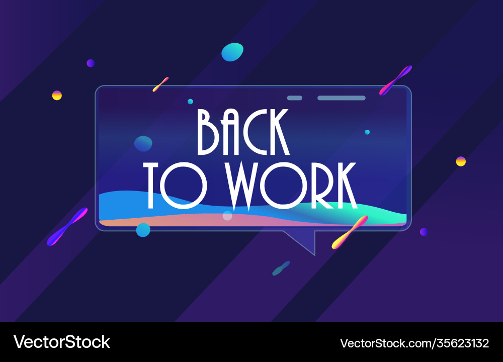 Zurück zur Arbeit in Design-Banner-Vorlage Zurück zur Arbeit in Design-Banner-Vorlage vektorbild