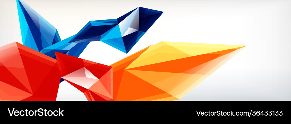 3d triangles and pyramids abstract Vector Image