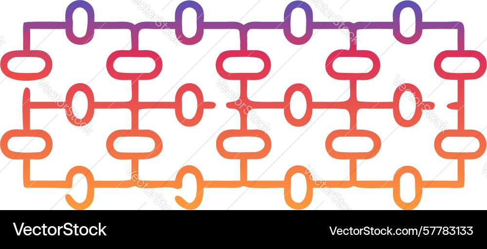 Abstract linked shapes pattern dynamic Vector Image
