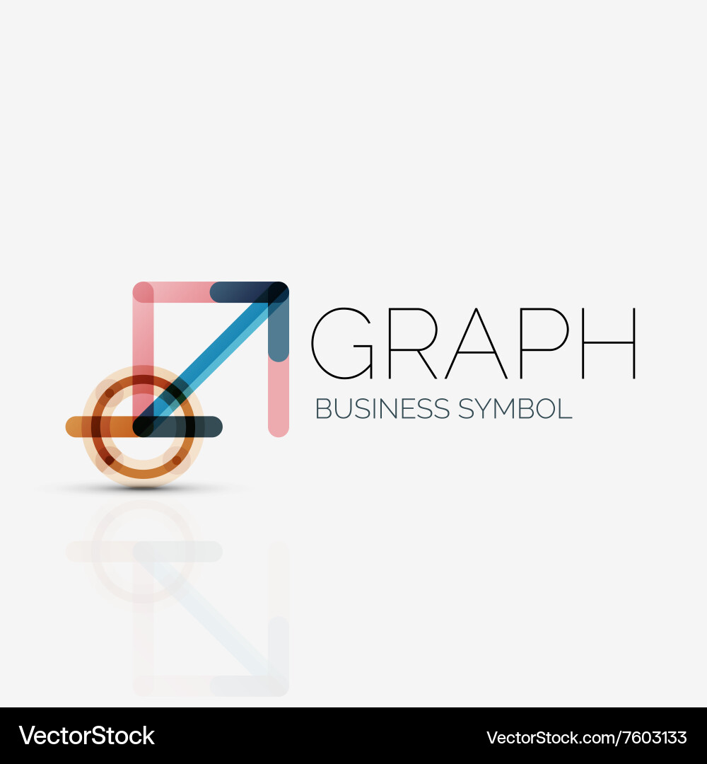 Abstract logo idea linear chart or graph Vector Image
