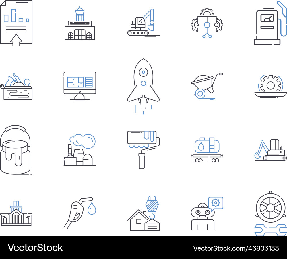 Assembler Line Icons Sammlung Code Syntax Assembler Line Icons Sammlung Code Syntax Vektorbild