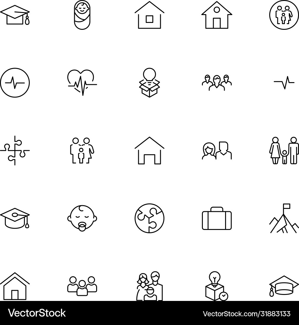Core values icon set Vector Image