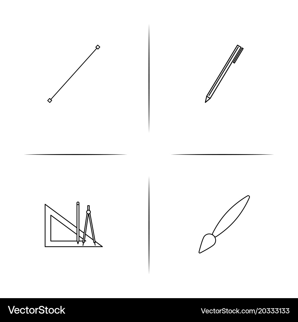 Creative process and design simple linear icon vector image