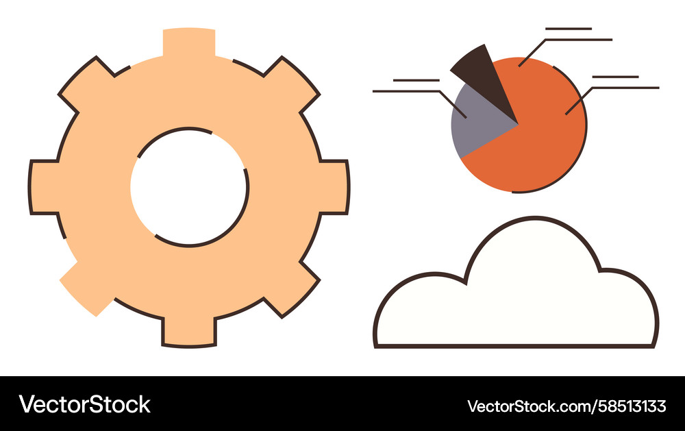 Data Analysis & Cloud Computing Vector Image
