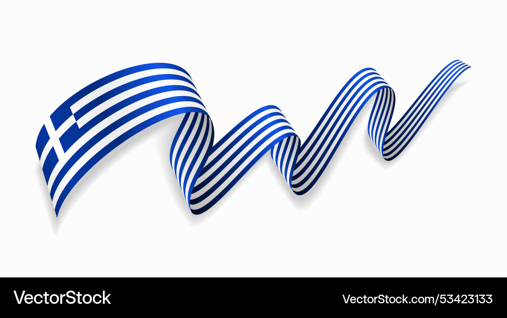 Greek flag wavy abstract background Greek flag wavy abstract background vector image